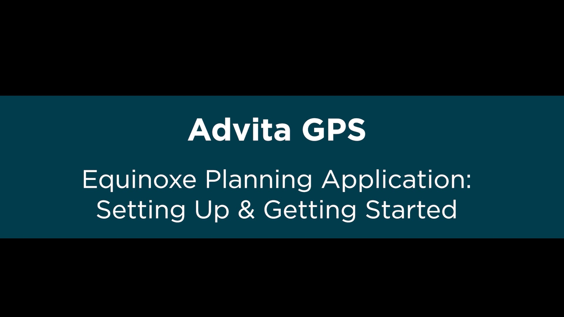 GPS Shoulder Planning Application Setting Up and Getting Started