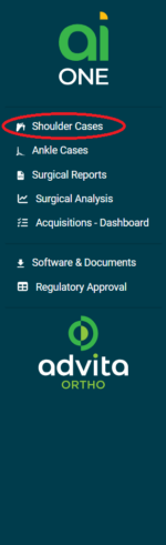 Step 2 Click on Shoulder Cases Ai One Advita Ortho