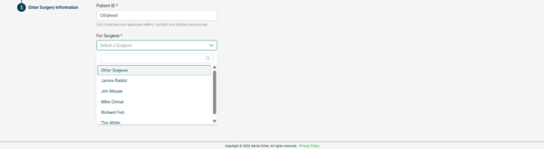 Step 7 Enter Case Information Ai One Advita Ortho